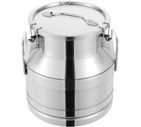 Jarra De Leche De Acero Inoxidable Resistente, Garrafa De Leche De 5 litros con Tapa Sellada De Silicona, Cubo para Vino para Almacenamiento De Líquidos, Silver 20L/ 5Gallon