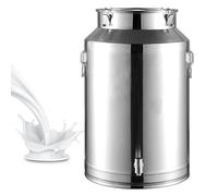 Jarra de leche de acero inoxidable resistente, grado 304, cubo de 15L/20L para cocina, catering, fermentación de leche, almacenamiento de aceite