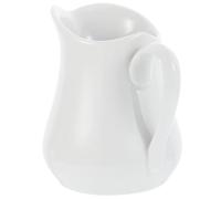 Jarra de Leche de Cerámica 450ml Color Claro, Boquilla Fina, 7 Palabras