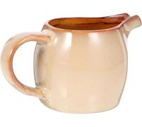 Jarra de leche de cerámica, pequeñas jarras de leche, jarras de cerámica para servir, servidor de jarabe, jarra de salsa, para leche, café, adecuada (marrón)