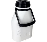 Jarra de leche de plástico de 2 litros con cierre de rosca denso, botella de leche a prueba de fugas y para todos los alimentos líquidos, apta para lavavajillas, color blanco