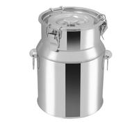 Jarra de leche hermética de acero inoxidable, 5 L, con tapa y junta de goma, jarra de leche, para uso en cocina rural y doméstica