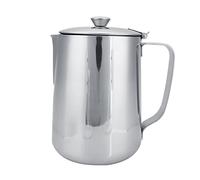 Jarra de leche Jarra de espuma de leche de acero inoxidable Práctica café con leche Taza de café Capuchino Jarra de agua Taza multifuncional con tapa para café en casa(2000mL)