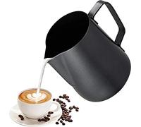 jarra de leche, Jarra for espumar leche for cafetera, taza de acero inoxidable, jarra con revestimiento antiadherente, crema for café expreso, barista, artesanal, capuchino