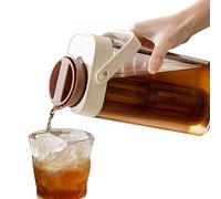 Jarra de limonada - Tarro de almacenamiento de líquidos transparente, dispensador de bebidas, recipiente portátil para bebidas, soporte de líquido recargable, jarra de limonada transparente para café