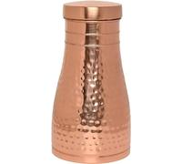 Jarra de noche de cobre puro para beneficios de salud Ayurveda - Capacidad - 1 litro (33.81 onzas líquidas) (martillada)