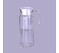 Jarra de plástico compacta para almacenamiento diario de bebidas, 1,1 L, 0,8 L, 0,5 L, transparente y material para el hogar y la oficina (1,1 L)