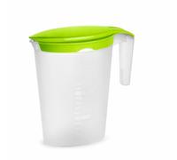 Jarra de Plástico con Tapa, 2 L, Sin BPA, Antigoteo, con Marcas Medidoras, para Agua y Zumos. (Verde)