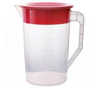 Jarra de plástico, jarra de bebida espesada de 2000 ml, jarras de agua resistentes al calor y a prueba de fugas con tapa y asa para servir bebidas todos los días