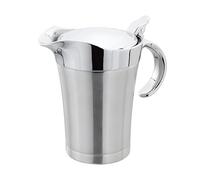Jarra de salsa aislada, tarro de 750 ml, olla de acero inoxidable para salsa de carne | Mesa de granja de Acción de Gracias, , filete, bufé, hogar, restaurante, apartamento, cocina, accesorio de