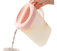 Jarra de té Eced de 2500 ml | Jarra grande de agua y limonada con tapa y boquilla de café para zumo, leche, cerveza fría bebidas de verano