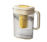 Jarra de té, recipiente de té - Contenedores de de jarra de agua caliente/fría con mango 2L - Jarra de agua caliente/fría, compartimento filtrante integrado para agua, té