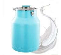 jarra de transporte de acero inoxidable 10 litros con Tapa/asa, para Transportar o Almacenar Leche KK,Blue-12L