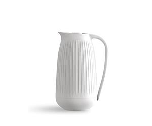 Jarra de vacío Kähler 1,0 l con función de botón Hammershøi para té y café, blanca