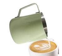 Jarra de vapor de acero inoxidable, jarra de bosque de café ,Copa de vapor de calibre grande | Quemador de arte de leche con mango, utensilios de café multiusos para cocina C