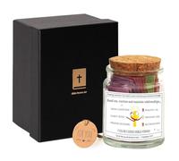 Jarra de versos bíblicos con tapa y caja de regalo Versos de la Biblia cristiana religiosa en un frasco para la relación Mainiaining, conexión espiritual y autorreflexión, verso de regalos cristianos