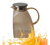 Jarra de vidrio con tapa, hervidor de agua con patrón de , a prueba de salpicaduras, 1.5 L, ancha, recipiente de bebidas resistente al calor para café caliente, frío, viajes al aire