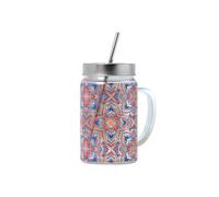 Jarra de Vidrio Mallow - Tea Shop - Jarra de cristal con tapa y pajita