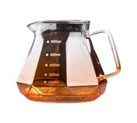 Jarra de Vidrio para Cafetera de Goteo 600 ml/20 oz Transparente con Asa Universal para Oficina Camping Hogar- Naranja