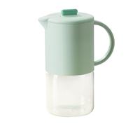 Jarra De Vidrio Para Zumo - Jarra De Vidrio 1500ml Con Tapa Y Asa - Dispensador De Bebidas Hermético Para Té Café Bebidas Frías/Calientes, Para Refrigerador Café Cócteles Leche