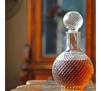 Jarra de whisky de cristal, 1000 ml, con tapa para vino, licor, agua, zumo de fruta, decantador, servicio de bebidas, botella de serie especial, producto de regalo, servicio de bebidas, decantador de