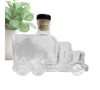 Jarra de whisky - Recipiente de alcohol de vidrio de 375 ml con tapón, pintura en aerosol de diseño elegante en medio camión, solución de almacenamiento ' | Inicio Bar Fiestas Bodas