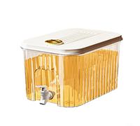 Jarra dispensadora de jugo portátil con base desmontable y grifo antifugas, recipiente de plástico con malla de filtro para una dispensación limpia y suave (3 L)