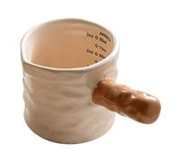 Jarra dosificadora de líquidos de cerámica artística con marcado preciso Jarra medidora adecuada para necesidades de café y cocina Jarra de leche y café con medidas