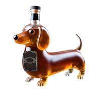 Jarra en forma de perro - Botella de whisky, recipiente de vidrio artístico para servir licores | Dispensador de colección divertido para cumpleaños, vacaciones, colgante de cremail