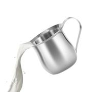 Jarra espumador de leche de acero inoxidable, herramienta de barra de café con boquilla para preparar el arte latte en la cocina, restaurante y hogar