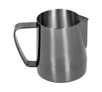 Jarra espumadora de leche 600ml acero inoxidable 304 negra - Diseño con pico vertedor anti derrames, fácil manejo para café y leche en casa (350ml)
