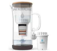 Jarra Filtradora de Agua Alcalina pH Restore de Cristal - Filtro de Larga Duración con Sistema de Filtración en Varias Etapas - Cristal de 3,5 L Agua Potable Pura de Alto pH