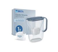 Jarra filtrante BRITA - Estilo Esencial Azul mineral - Capacidad 2,4L de los cuales 1,4L de agua filtrada - 1 filtro Maxtra Pro Pure performance