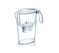 Jarra para filtrar el agua del grifo y mejorar su sabor- Laica STREAM LINE J31-AF color blanco capacidad 2,3 litros, incluye 1 filtro bi-flux que reduce la cal y el cloro y dura 150 litros o 1 mes.