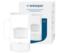 Jarra Filtro Agua Vidrio 3L Borosilicato Gris Negro Blanco Menta Azul 1-12...