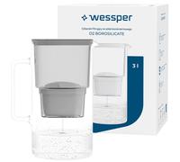 Filtro Agua Jarra Cristal 3L Gris Wessper D2 Borosilicato 2 Cartuchos Libre...