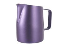 Jarra for espumar leche al vapor, jarra de antiadherente acero púrpura, taza flores perfecta for café, capuchino, Latte Art Para Espumar(600ml)