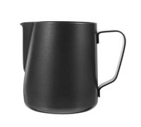 Jarra for espumar leche de 350 ml, taza acero inoxidable 304 con boquilla puntiaguda for café y máquinas espresso(Noir)