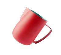 Jarra for leche y café Latte de acero inoxidable, 2 uds., jarra espumar, taza flores, Espumador, herramienta Para Hogares Y Cafeterías(Red,600ml)