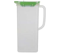 Jarra hermética de 2,3l y Tapa de Silicona en Verde y Transparente