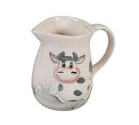 Jarra Lechera de Cerámica con Diseño de Vaca, 750 ml, 10 x 9 x 15 cm, Blanco. Jarra de Leche Cerámica