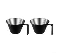 Jarra Medidora 100ml con Mango Ergonómico para Barista | Doble en V, vertido para preciso, anti-derrames, para ideal para dosificar café y salsas, flujo suave