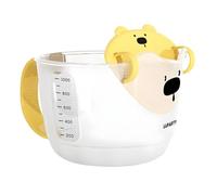 Jarra medidora de cocina, jarra medidora de 1 l, recipiente medidor de líquido, accesorios para hornear con fijación de suministro con escalado y filtro, resistencia al calor, bandeja de filtro de