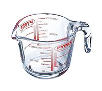 Jarra medidora de vidrio Pyrex Iconic S 0,25 L, 0,5 L y 1 L - Graduada en ml y oz -Resistente al calor y choques térmicos - Apta microondas y lavavajillas - Ideal para cocina precisa, repostería y Tra
