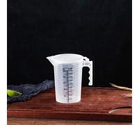 Jarra medidora para hornear, taza medidora de plástico transparente con tapa, escala de ml/oz fácil de leer, boquilla de vertido para cocina, ciencia, bebidas de 100/250/500/1000 ml (500 ml)