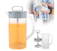 Jarra mezcladora de plástico de 2 litros, jarra de agua con varilla agitadora, jarra para bebidas con tapa, recipiente para mezclar sellado, a prueba de fugas, transparente para bebidas, zumo, batidos