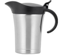 Jarra para aislada con tapa, salsera de acero inoxidable de 750 ml, jarra aislada de doble pared, para crema con asa para natillas, crema, adornos de jardín