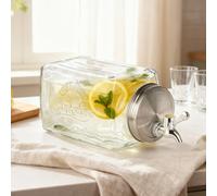 Jarra para Bebidas con Grifo de Vidrio para el Refrigerador 3.3 L