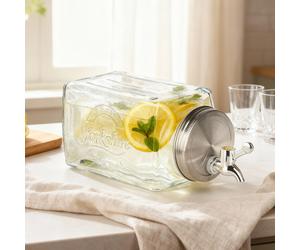 Jarra para Bebidas con Grifo de Vidrio para el Refrigerador 3.3 L