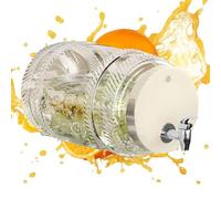 Jarra para bebidas, recipiente grande de té con boquilla, infusión fría con tapa de infusor, dispensador seguro para refrigerador para jugo, jarra de bebidas resistente al calor con tapa a